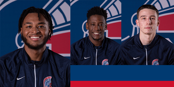 Left to right: James Kelley, First Team All-Region; Donzell Johnson, Second Team All-Region; and Nate Duckworth, Honorable Mention All-Region.