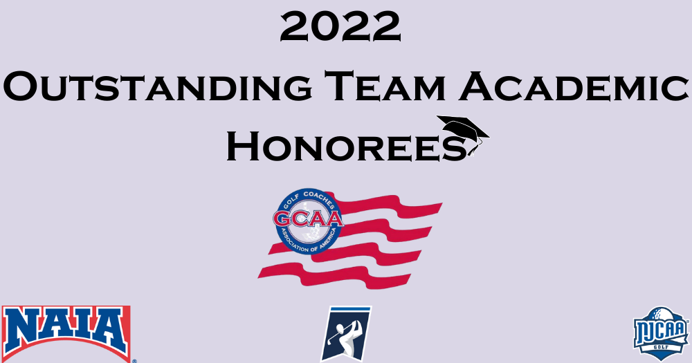 2021-22 Golf Coaches Association Outstanding Team Academic Award Honorees Announced