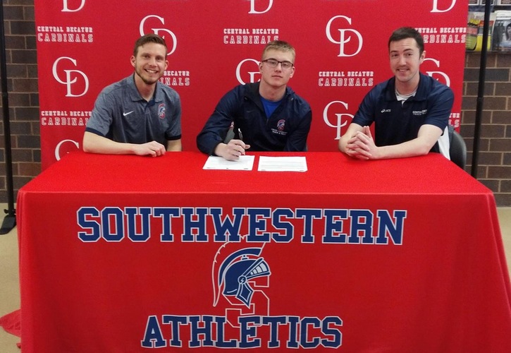 Central Decatur senior Cauy Spidle signs his National Letter of Intent to join the Southwestern track and field team for the 2019-20 season.