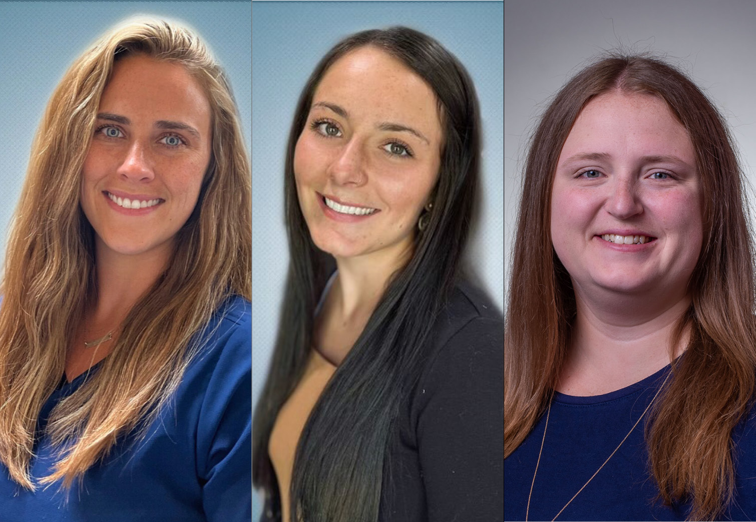 Southwestern Community College announced the volleyball coaching staff, from left: Anna Humburg, Sydney Hildebrand, and Taylor Shipley.